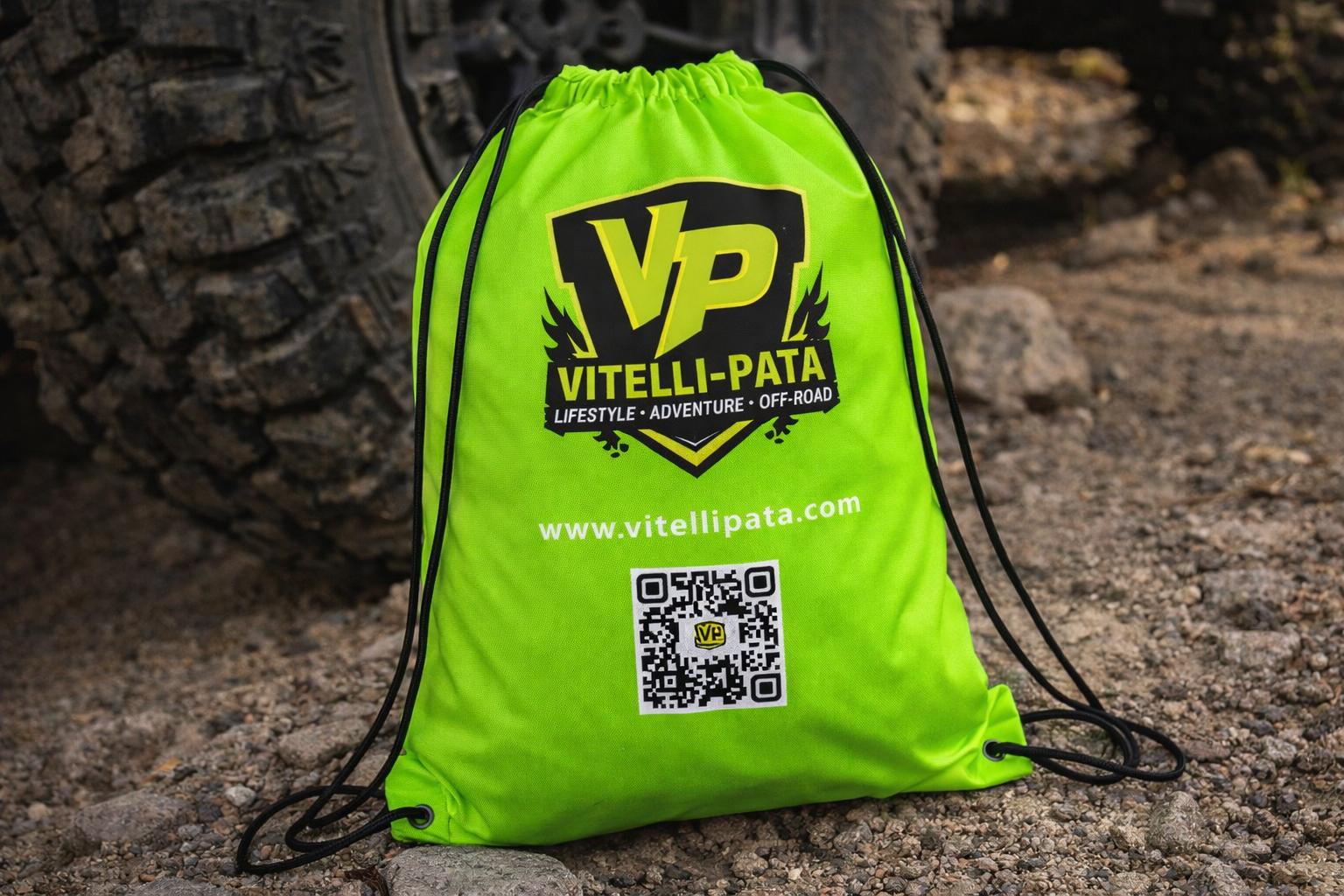 Bolso Gym Sack VITELLI PATA – Verde Neón