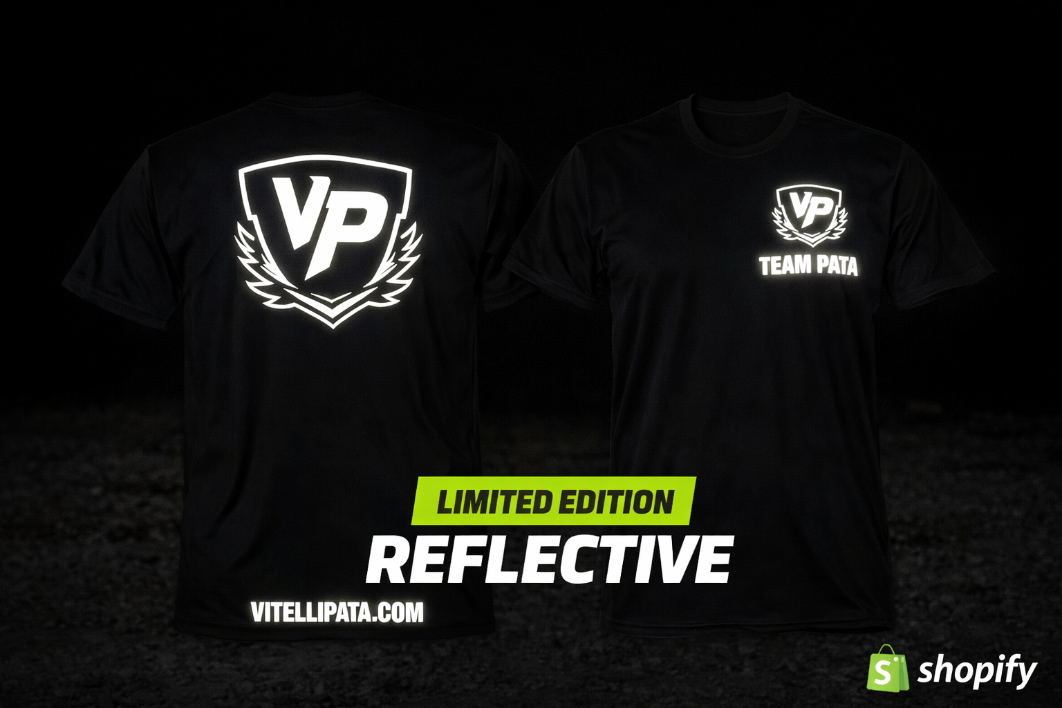 ⚫ VITELLI PATA – REFLECTIVE BLACK EDITION T-SHIRT