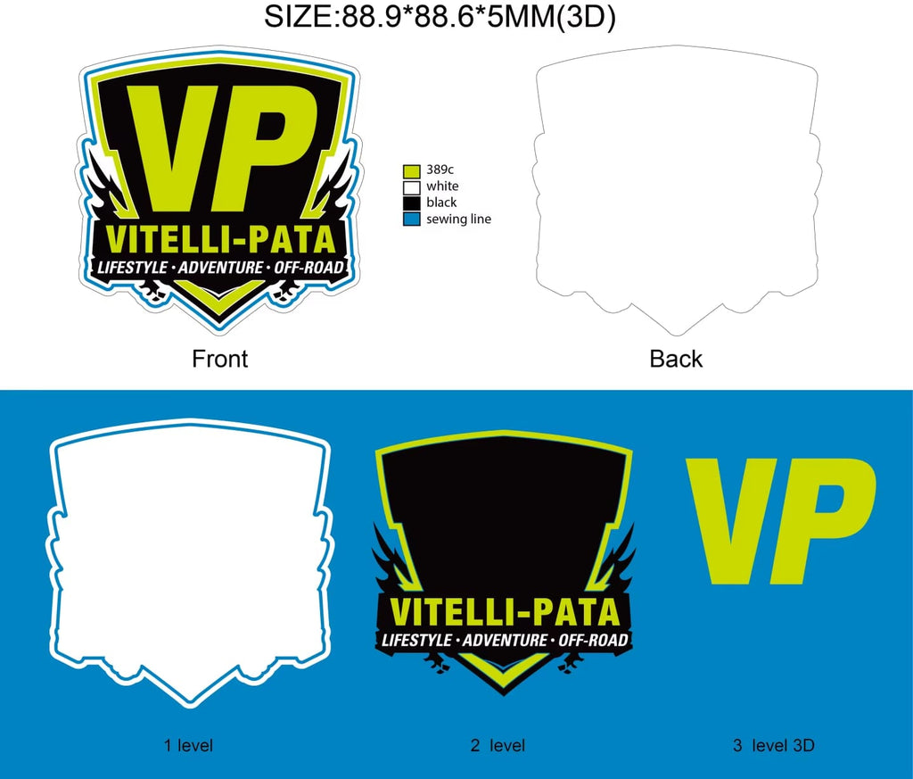 Vitelli Pata Shield Patch — 3D Emblem