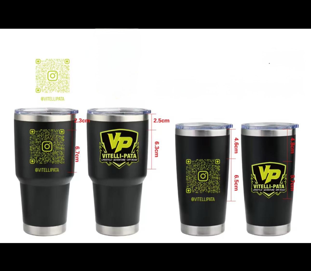 Vaso Térmico Vitelli-Pata 30 oz – Negro Mate 🖤🛞🔥